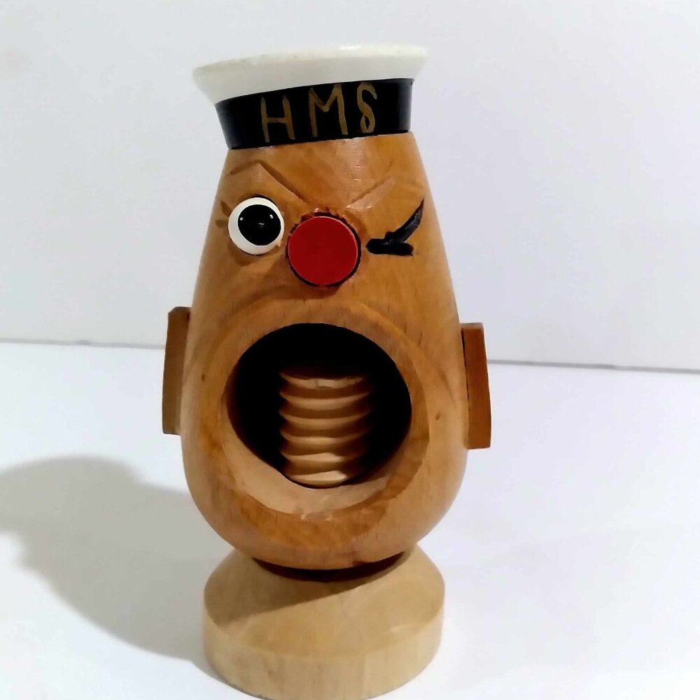 Vintage Wooden Screw Bottom Popeye Nutcracker